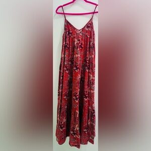 NATURAL LIFE Floral Orange Maxi Dress